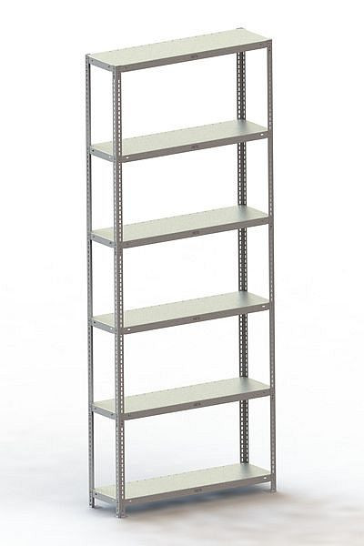 Meta Schraubregal FIX 80 GR 2500x1000x300 mm, verzinkt, Bodenanzahl: 6, 20089496