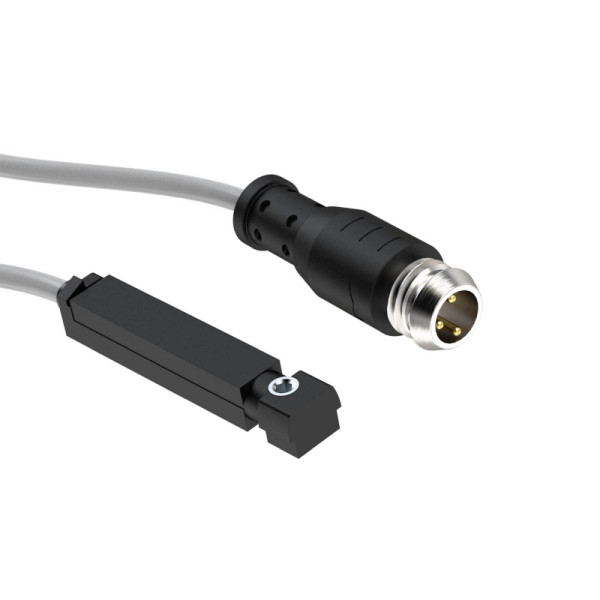 Riegler HALL-Sensor, 3-Draht, 5 m Kabel, 10-30V DC, 4W, stromlos offen, PNP, LED, 129739