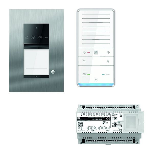 TCS Türkontrollsystem audio: pack PRO 1WE Außenstation ASU 1T UP 1x Freisprecher ISW6010 Steuergerät, PAUF011/006