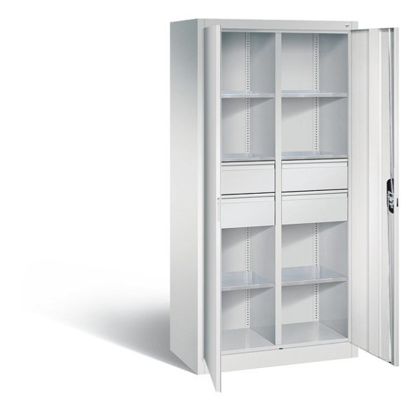 C+P Werkzeugschrank Acurado, H1950xB930xT500mm, Farbe: Lichtgrau, Muldengriff, 8921-3042 S10131