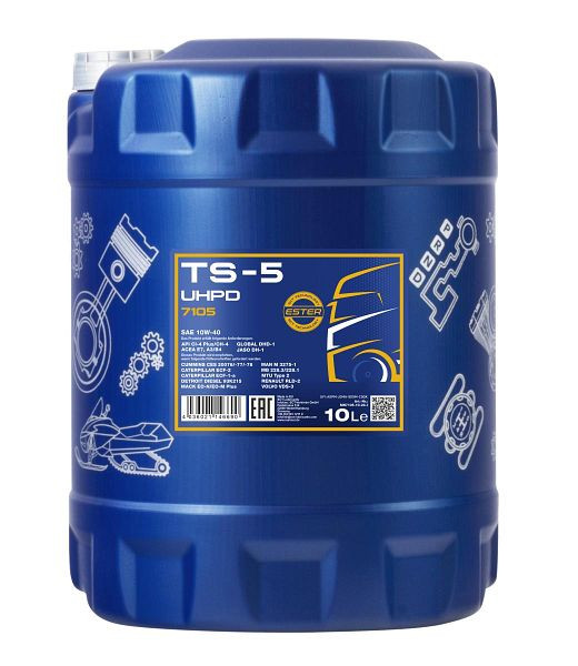 MANNOL Mehrbereichsöl 7105 TS-5 UHPD 10W-40, VE: 10 l, MN7105-10