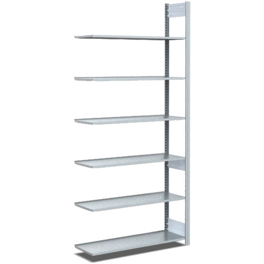 BITO Fachbodenregal Typ: EL Anbaufeld 25mm-Boden Set /Archivregal 70kg 2199x746x324 verzinkt, C1251-0006