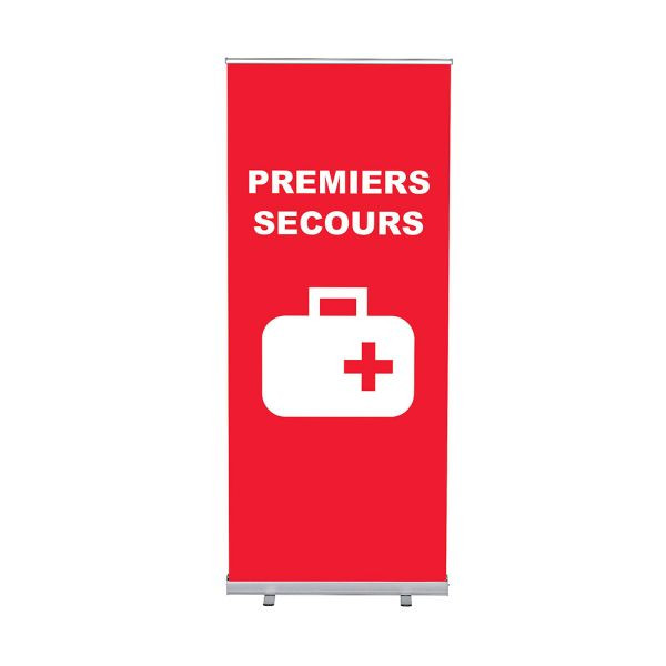 Showdown Displays Roll-Banner Budget 85 Komplettset Erste Hilfe Französisch, RBB085LSFI569