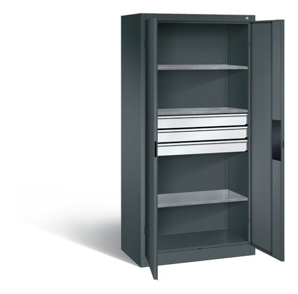 C+P Werkzeugschrank Acurado, H1950xB930xT500mm, Farbe: Anthrazitgrau, Muldengriff, 8921-5230 S10177