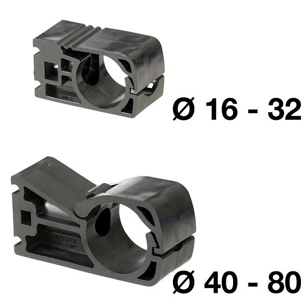 Prevost PPS1 CI - Montageclips, für Rohr mit Außen-Ø= 16 mm, Gewinde= M8, VE: 5 Stück, PPS1 CI16