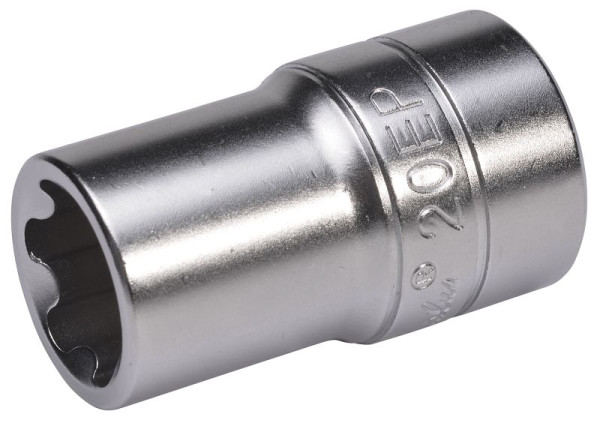 SW-Stahl Steckschlüsseleinsatz, 1/2", EP-Profil, EP20, 04432L-EP20