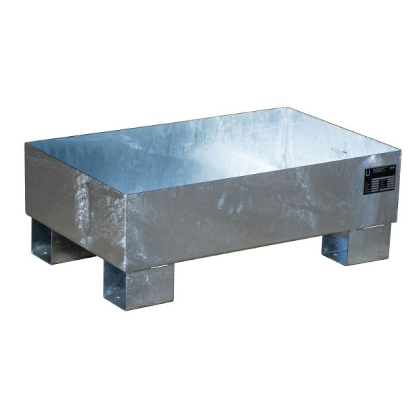 STEIN HGS Auffangwanne AW 60, 65 Liter, ohne Farbe, feuerverzinkt, Gesamthöhe 290 mm, feuerverzinkt, Kleingebinde, ohne Gitterrost, 79186.0006