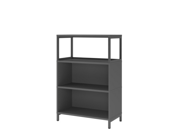 Hammerbacher Regal, 3OH, Sockel, graphit, 80 x 40 x 118cm, VFW38RERU/G