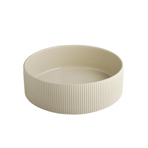 APS Schale THE GRID - Porzellan, Ø 26 cm, 2,5 Liter, Farbe sand, stapelbar, 19043