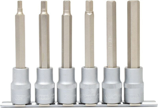 KS Tools 1/2" Bit-Stecknuss-Satz Innensechskant, lang, 6-teilig, 911.1336