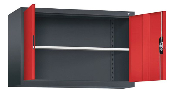 C+P Aufsatzschrank Acurado, H790xB1200xT400mm, Farbe: Schwarzgrau / feuerrot, Muldengriff, 9465-000 S10148