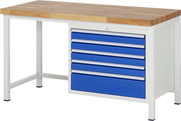 RAU Werkbank Serie 8000 - Modell 8268, B1500 x T700 x H840 mm, 13-8268A1-157B4S.11