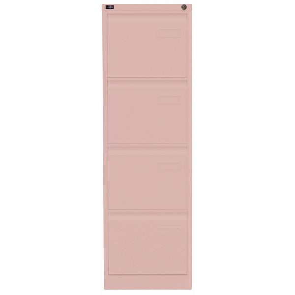 Bisley LIGHT Hängeregistraturschrank LIGHT, einbahnig, 4 HR-Schubladen, 620 pastellpink, IPCCA14620