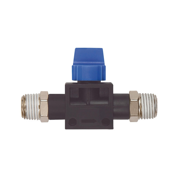 Riegler 3/2-Wegeventil »Blaue Serie«,AG/AG R 1/4x1/8 Gewindebeschichtung, 135953