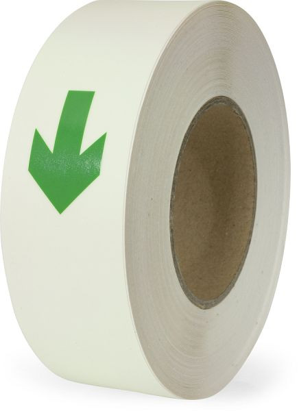 Moedel Markierungsband mit Pfeilen, Folie, langnachleuchtend, 50 mm x 25 m, 54736