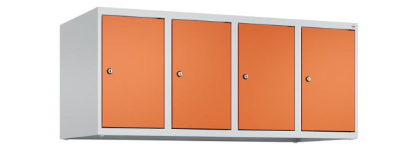 C+P Schrankaufsatz Classic PLUS, Aufsatzschrank, 7035/2004, Zylinderschlösser, 500x1200x500mm, 4 Abteile, 080090-40 S10031