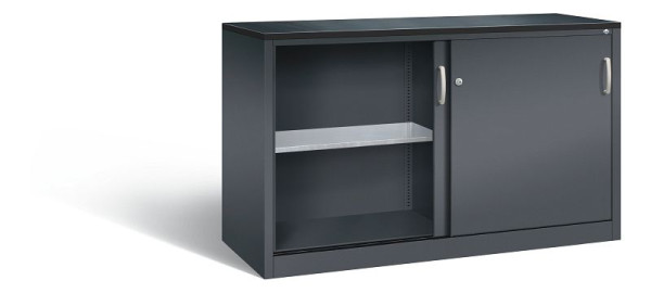 C+P Schiebetürenschrank Acurado, H1000xB1600xT600mm, Farbe: Schwarzgrau, Bügelgriff, 2166-09 S10037