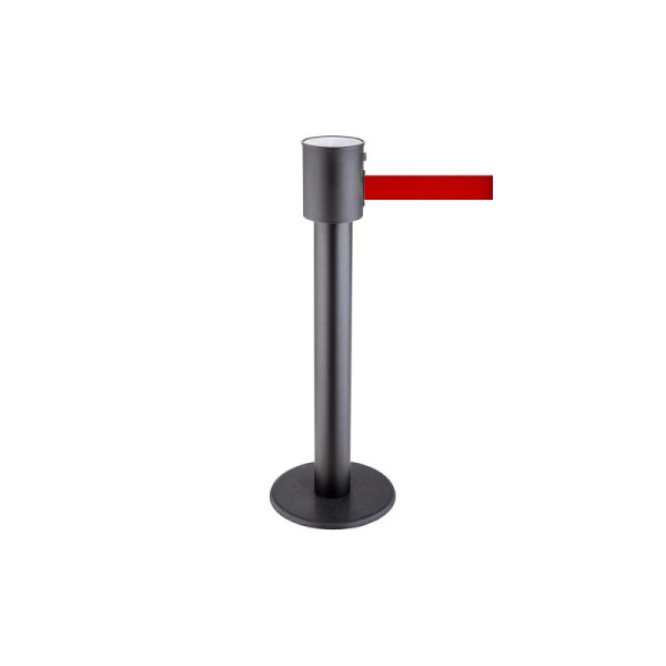 Stein HGS Personenleitsystem 'P-Line 200' aus Metall, schwarz, Gurtlänge 20 m, rot, 65853.0001