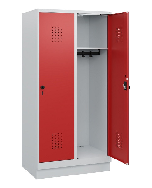 C+P Spind Evolo PLUS, Sockel, 2 Abteile, 1630x800x500mm, 7035/3000, Drehriegel, 0490205-22 S10003