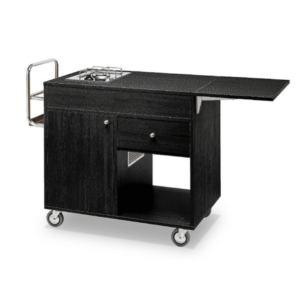 Mastro Flambierwagen mit 1 Kochfläche und 2 Brennern - GPL - Farbton schwarz, IFK0001