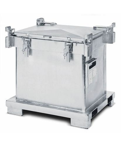 DENIOS ASP-Behälter zur Sammlung und zum Transport, 800 Liter Volumen, feuerverzinkt, 117-965