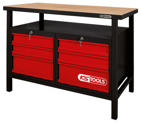KS Tools Werkbank mit 6 Schubladen, H840xB1200xT600mm, 865.0004