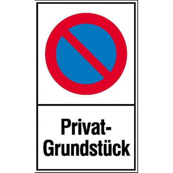 Stein HGS Haltverbotsschild, Eingeschränktes Haltverbot, Privatgrundstück, Aluminium, geprägt, 400 x 600 mm, 11.5158