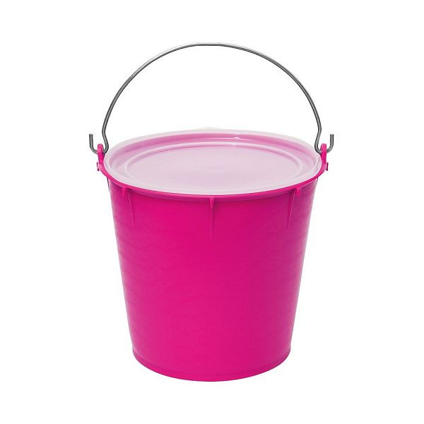 Growi Futtereimer 7 Liter, ohne Deckel, lebensmittelecht, 320 mm Ø, 250 mm Höhe, Farbe: pink, 10062969