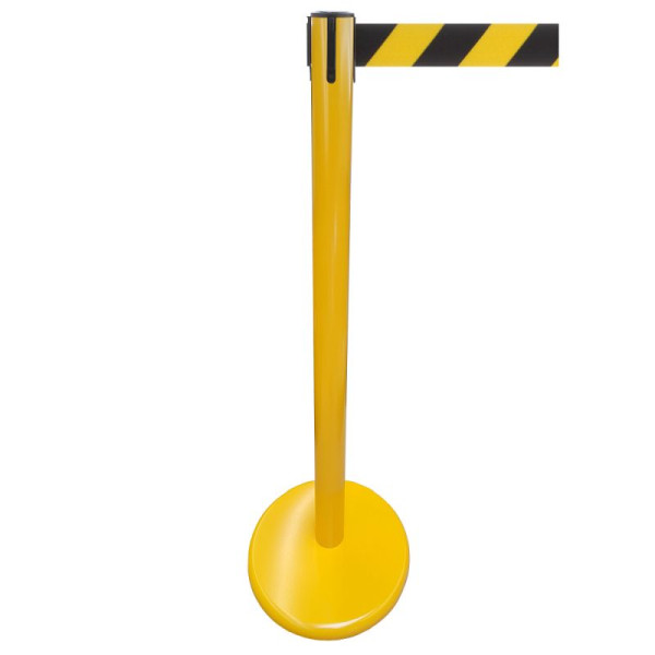 Stein HGS Personenleitsystem -P-Line Future Safety-, gelb, schwarz/gelb diagonal (schraffiert), mit Gurtendstück (Standard), 15169-0202