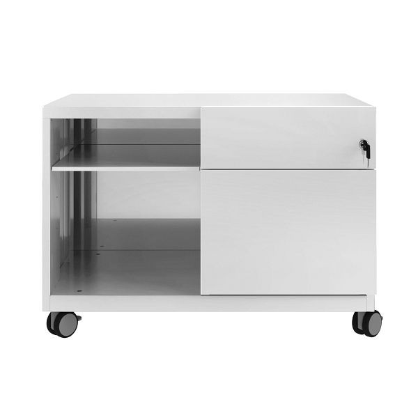 Bisley Rollcontainer Note Caddy Schubladen rechts, B 800 mm, lichtgrau, CADM08RH645