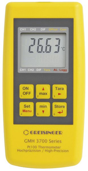 Greisinger GMH 3710 Pt100 Hochpräzisions-Thermometer, 600332