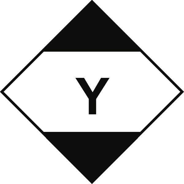 Moedel Gefahrzettel "begrenzte Mengen" im Luftverkehr, Folie, 100x100 mm, VE: 1000 Stück/Rolle, 66152
