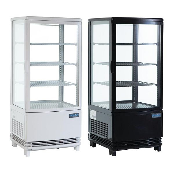 Polar C-Serie Energieeffizienter Kühlschrank mit gebogener Tür Schwarz 86Ltr, CX574