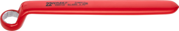 Hazet Einringschlüssel, schutzisoliert, Außen-Doppel-Sechskant Profil, 22 mm, 630KV-22
