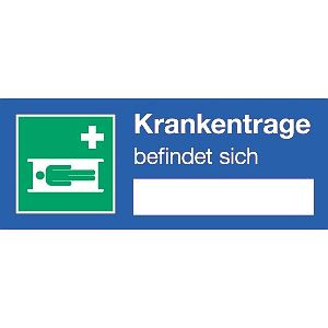 Moedel Hinweisschild für eine Krankentrage ISO 7010, Kunststoff, 500x200 mm, 52731
