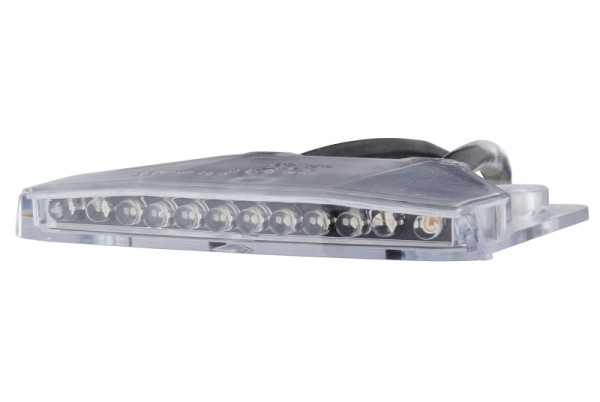 HELLA Blinkleuchte, LED, 12V, Anbau/geschraubt, glasklar, 300/2600mm, offene Kabelenden, für Ladebordwand / Hebebühne/rechts/links, 2BA 008 260-017