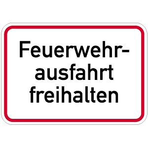 Moedel Feuerwehrausfahrt freihalten, Alu, 500x350 mm, 57544
