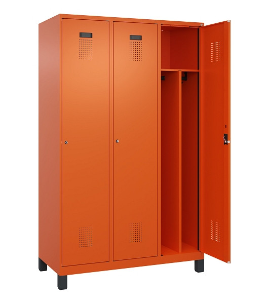 C+P Spind Evolo PLUS, mit Füßen, 3 Abteile, 1950x1200x500mm, 2004/2004, Verschluss Zylinderschloss, 049010-32F S10050