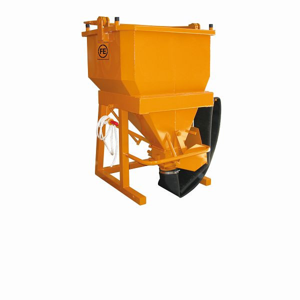 Eichinger Betonsilo, 1033.3, 250 Liter, quadratisch und abgerundet, Bügel, Handhebel, zentraler Auslass, 1500 mm Gummischlauch, Ø 150 mm, 10330310030000