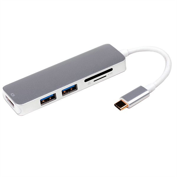 ROLINE Dockingstation USB Typ C, 4K HDMI, USB 3.2 Gen 1, SD/MicroSD, 12.02.1041