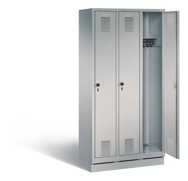 C+P Garderobenschrank Evolo, H1800xB900xT500mm, Farbe: Weißaluminium, 48020-30 S10010