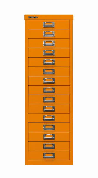 Bisley MultiDrawer, 39er Serie, DIN A4, 15 Schubladen, orange, L3915603