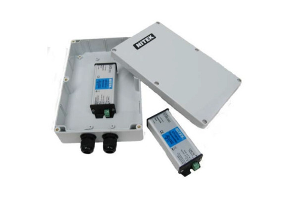 Nitek Ethernet Extender, bis zu 300m über Zweidraht, 1x 100BaseT- Port, TX/RX-Set, Außen, EL1551UW