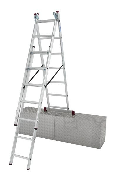Krause Corda Vielzweckleiter Treppe 3x7 Sprossen, 33376