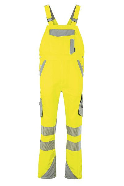Planam Norit Warnschutz Herren Latzhose gelb/zink 50, 5931050
