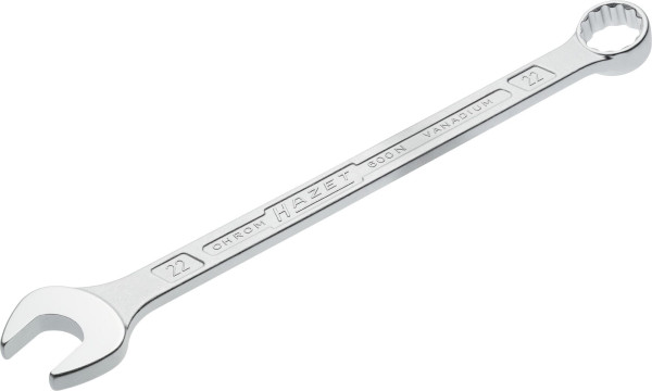 Hazet Ring-Maulschlüssel, Außen-Doppel-Sechskant-Tractionsprofil, 22 mm, 600N-22