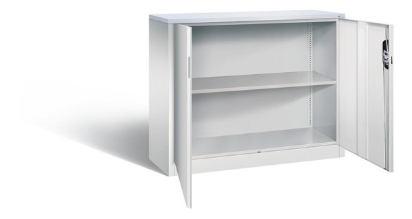 C+P Büroschrank Acurado, H1000xB1200xT400mm, Farbe: Lichtgrau, Muldengriff, 2 OH, 9466-1200 S10296