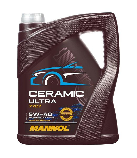 MANNOL Motorenöl 7727 Ceramic Ultra 5W-40, VE: 5 l, MN7727-5