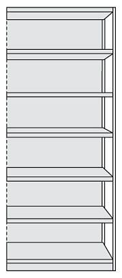 Kerkmann Büro-Komplett-Regal Progress 500, B 960 x T 400 x H 2250 mm, lichtgrau, 50946611