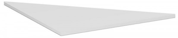geramöbel Verkettungsplatte Dreieck 90°, inkl. Verkettungsmaterial, 800x800x, Lichtgrau/Silber, S-555508-L
